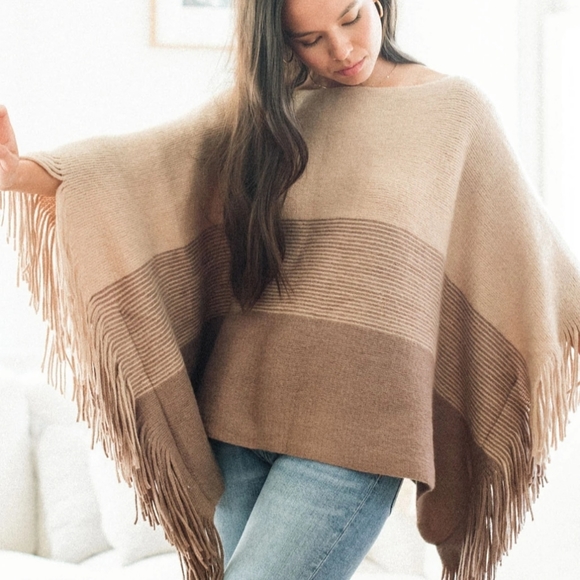 Gentle Fawn Poncho Sweater - Picture 2 of 4